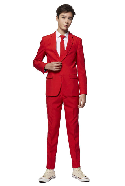 Traje Rojo Niño Adolescente <tc>OppoSuits</tc>