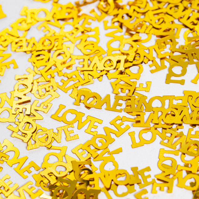 Confeti de mesa Love Gold