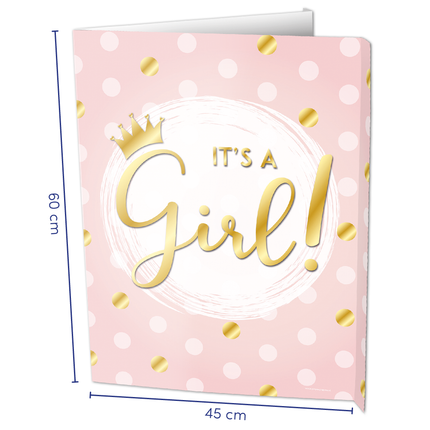 Cartel de escaparate ¡Es una niña! 60 cm