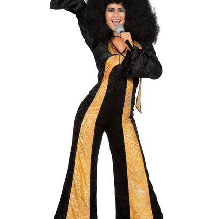 Traje Disco Oro Mujer
