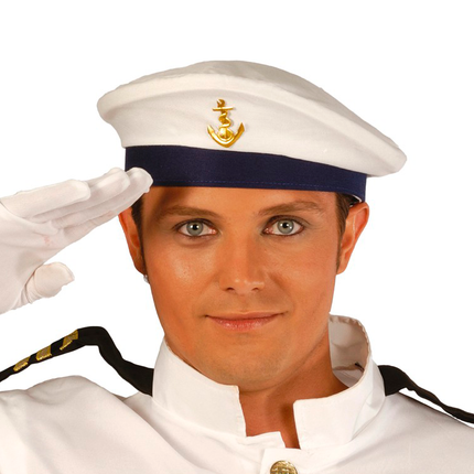 Gorra marinera blanca
