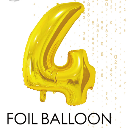 Globo de foil Figura 4 Oro 66cm
