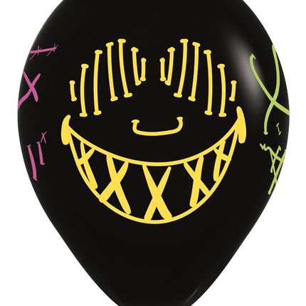 Globos Máscaras Tinta Neón Negro 30cm 25pcs