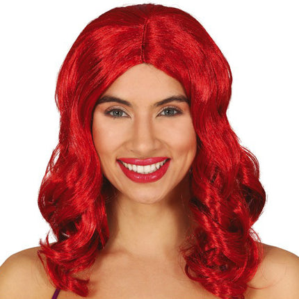 Peluca Rizada Roja