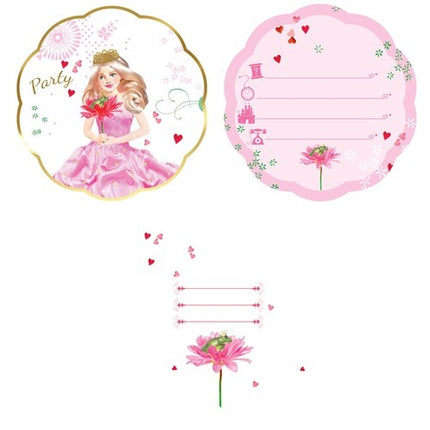 Invitaciones Princesa 8pcs