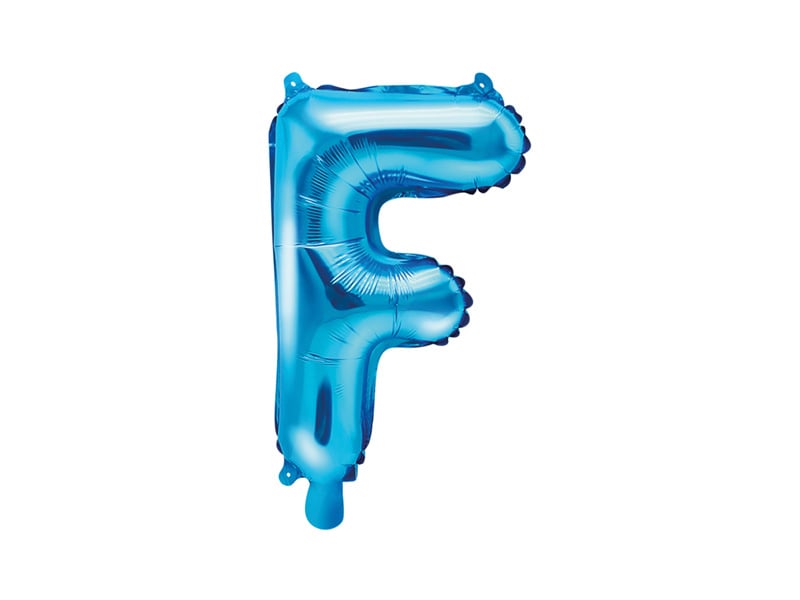 Globo Letra F Azul Vacío 35cm