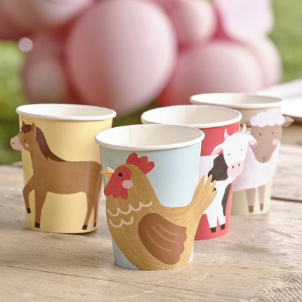 Tazas Animales 266ml 8pcs