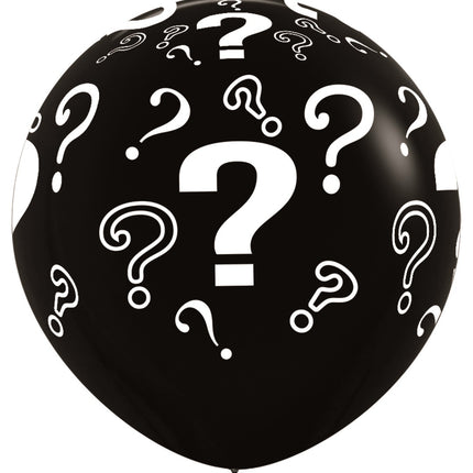 Globos Signos de interrogación Negro 91cm 2pcs