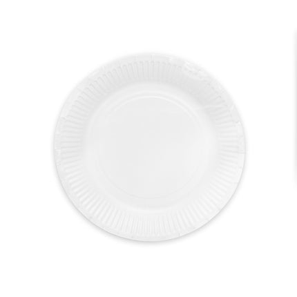 Platos Blancos Papel 23cm 8ud