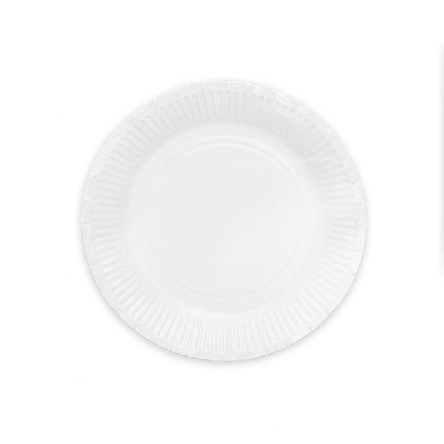 Platos Blancos Papel 23cm 8ud