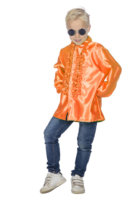 Blusa Disco 70S Naranja Niño