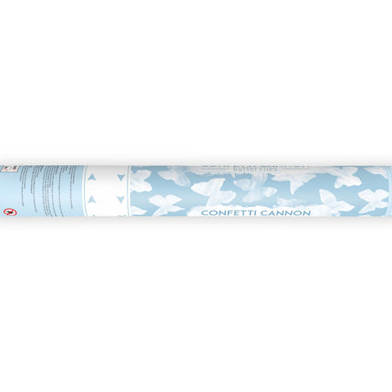 Cañón Confetti Mariposas Blanco 40cm