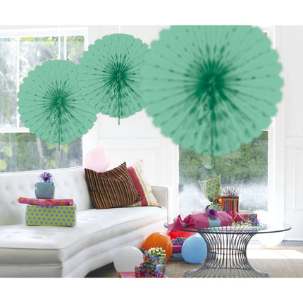 Abanico de Papel Verde Menta 45cm