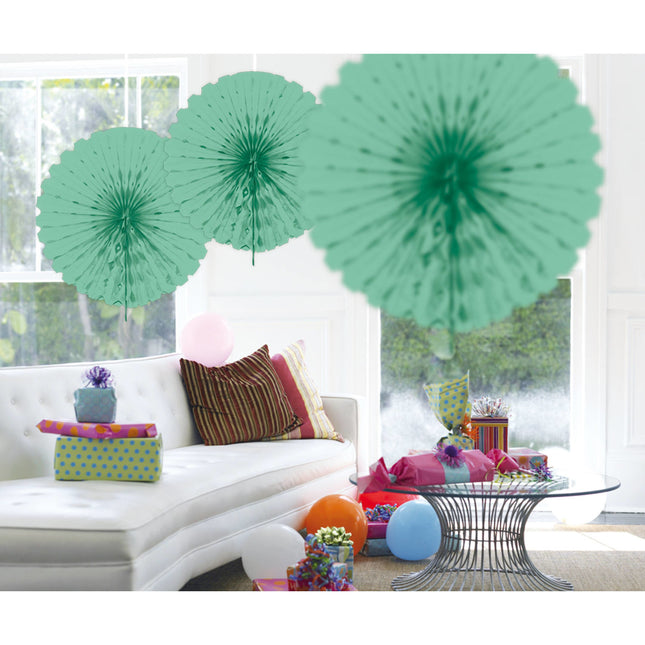 Abanico de Papel Verde Menta 45cm