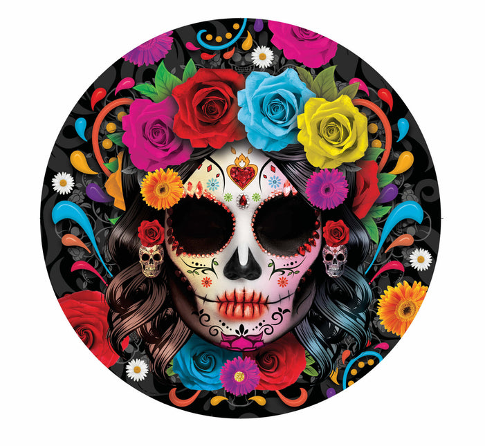 Platos de Halloween Cabeza de Muerte 23cm