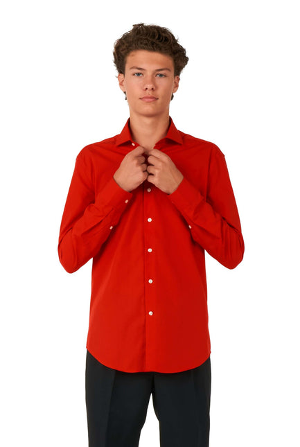 Camisa Roja Niño Adolescente <tc>OppoSuits</tc>