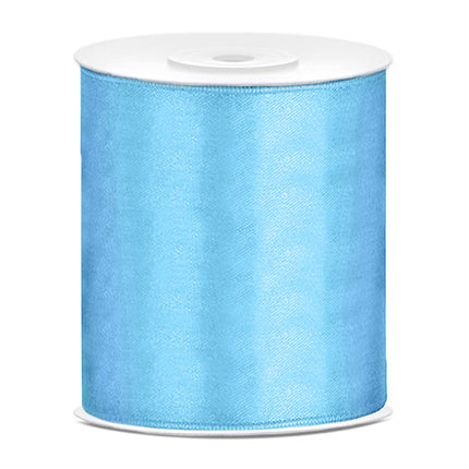 Cinta de raso Azul claro 100mm 25m