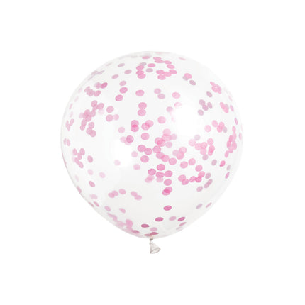 Globos Confeti Rosa 40cm 6pcs