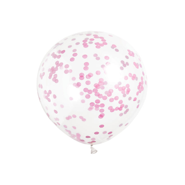 Globos Confeti Rosa 40cm 6pcs