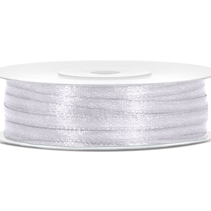 Cinta de raso blanca 3mm 50m