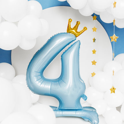 Globo Figura 4 Azul Claro Estándar Vacío 84cm