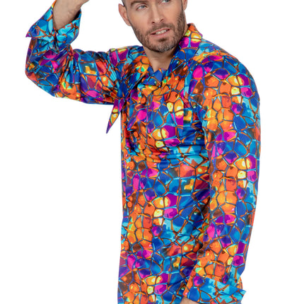 Camisa Disco Color Años 70