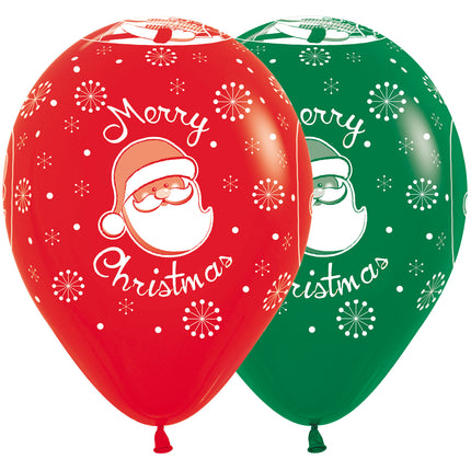 Globos Feliz Navidad Mix 30cm 25pcs