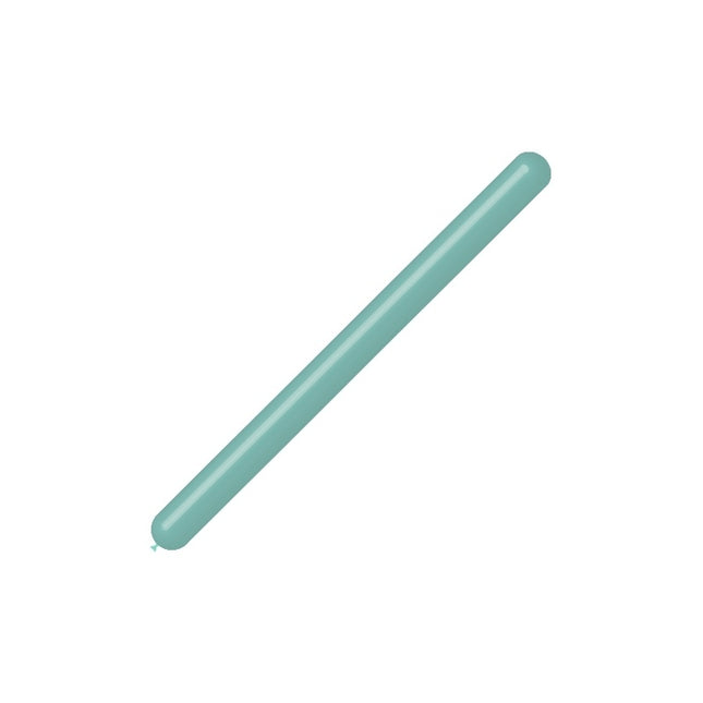 Globos de modelar verde menta 7,5cm 150cm 100uds.