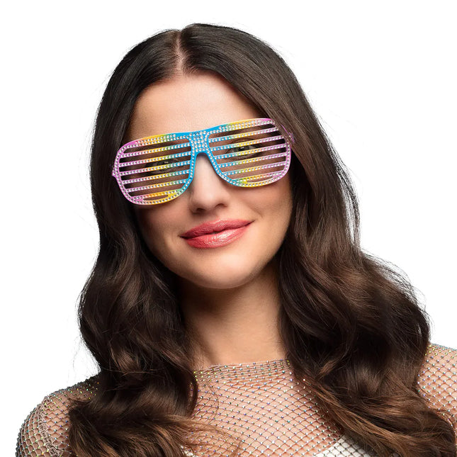 Gafas Arco Iris Rayas Purpurina