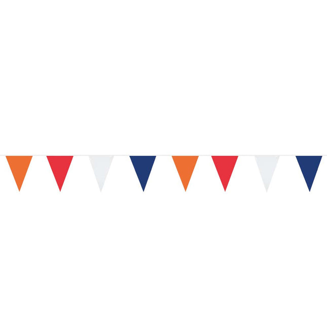 Línea de bandera Naranja-Rojo-Blanco-Azul 10m