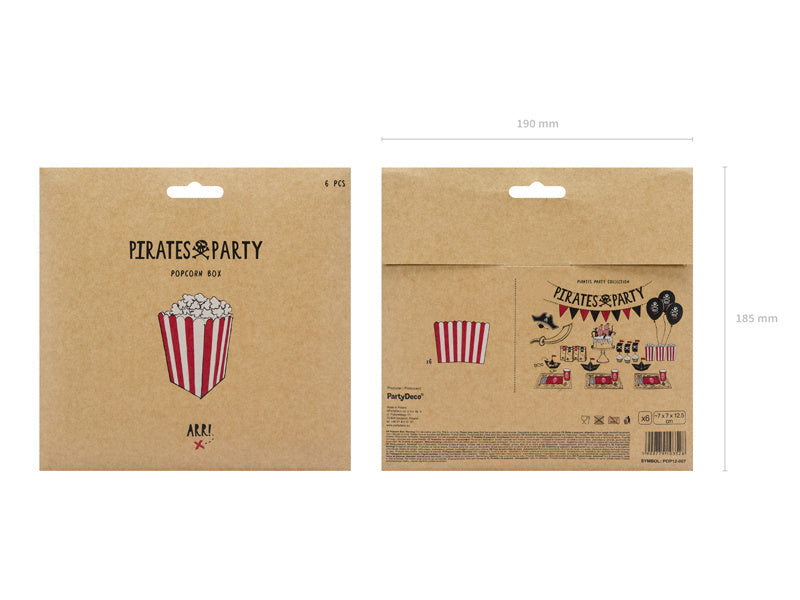 Bandejas para palomitas 12,5cm 6pcs