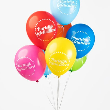 Globos de Colores Feliz Cumpleaños 30.5cm 8pcs