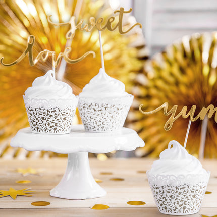 Moldes Cupcake Blanco 8.5cm 10pcs