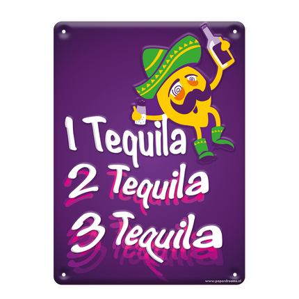 Plato de metal Beber Tequila