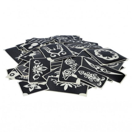 Mezcla de plantillas negras para tatuajes 100 unidades