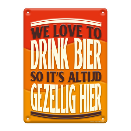 Placa de metal Nos encanta beber cerveza