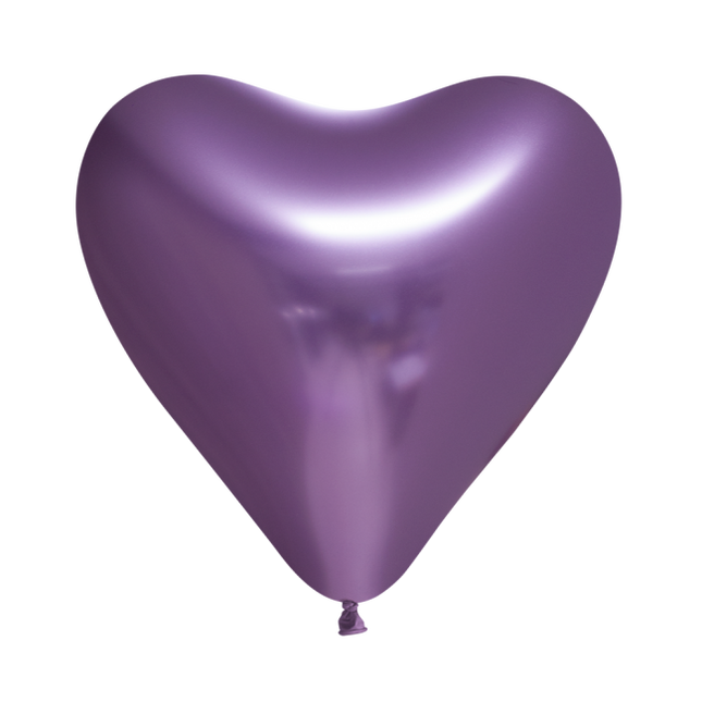 Globos Corazón Morado 30cm 6pcs