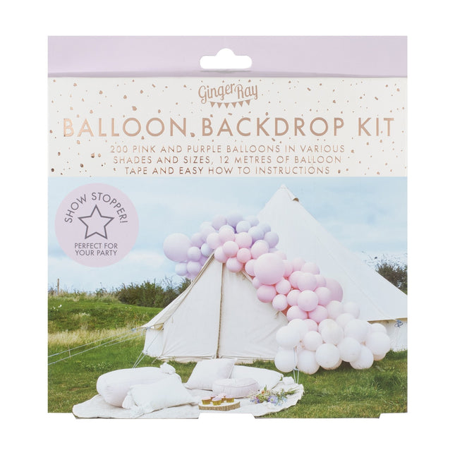 Arco de globo rosa púrpura XL DIY Set