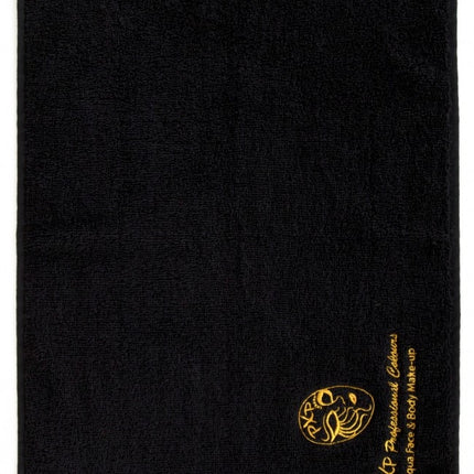 Toalla PXP Negra Con Logo Bordado Dorado