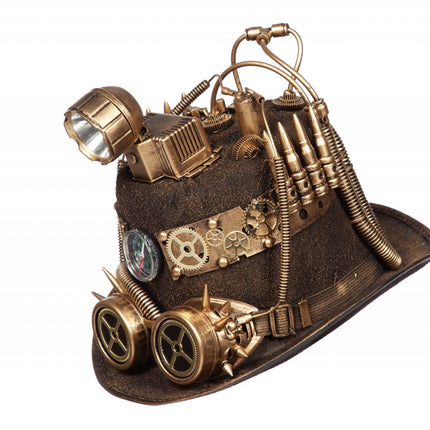 Sombrero Steampunk Con Lámpara Mina