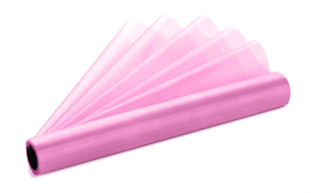 Tela Organza Rosa 36cm 9m