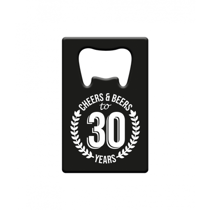 Abridor de cerveza 30 años Cheers & Beers