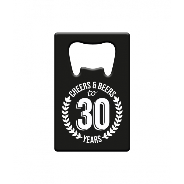 Abridor de cerveza 30 años Cheers & Beers