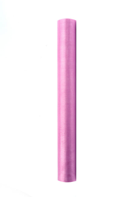 Tela Organza Rosa 36cm 9m