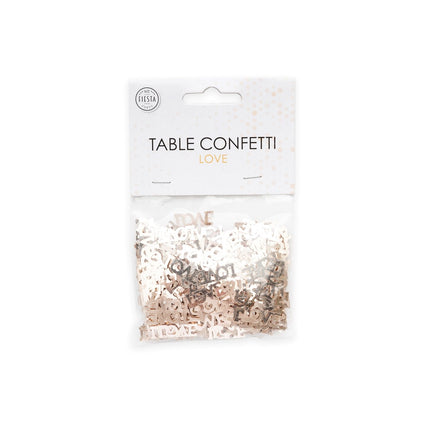 Confeti de mesa Love Rose Gold