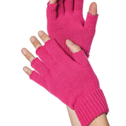 Guantes rosa neón sin dedos