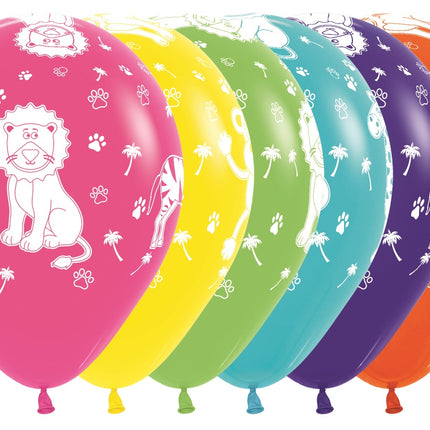 Globos Animales de la Selva Fashion Mix 30cm 25pcs