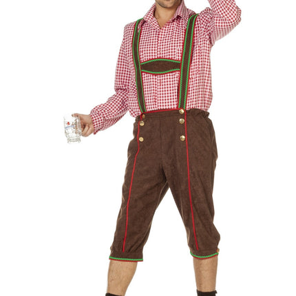 Lederhosen marrón largo para hombre