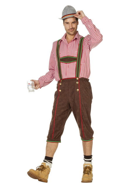 Lederhosen marrón largo para hombre