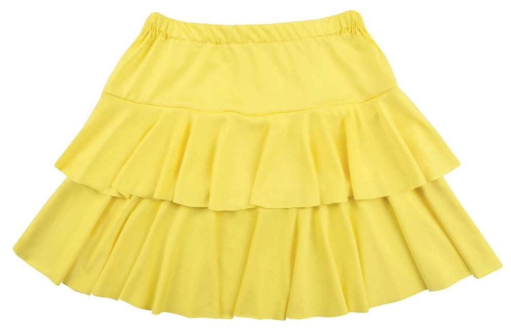 Minifalda amarilla volantes